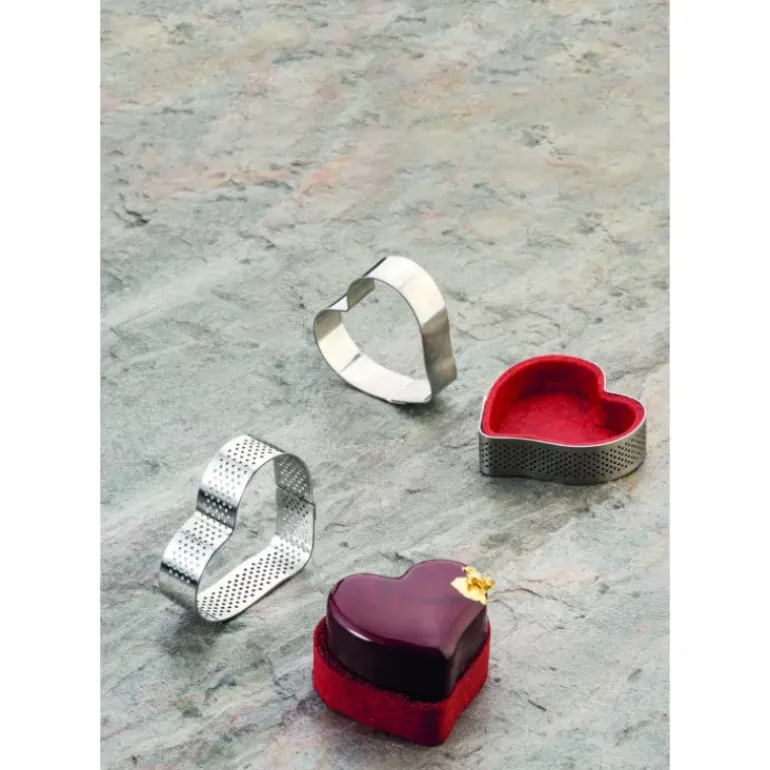 Cercle à Tarte Inox Coeur 6,5 x 6 cm x H 2 cm Pavoni
