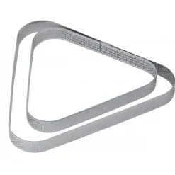 Cercle à Tarte Triangle Inox Micro-perforé 22 x 20 cm x H 2 cm Pavoni