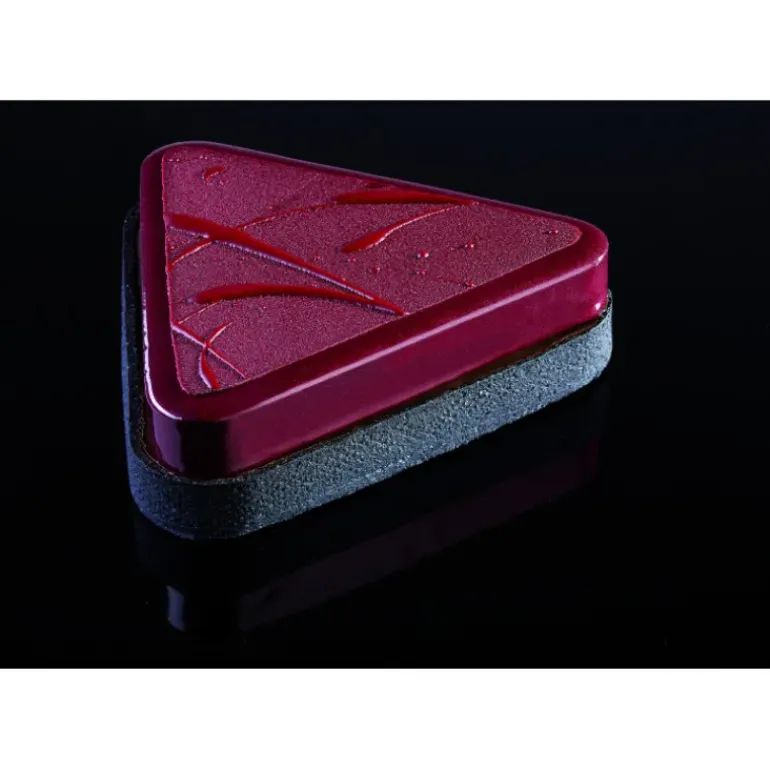 Cercle à Tarte Triangle Inox Micro-perforé 17,5 x 16 cm x H 2 cm Pavoni