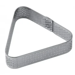Cercle à Tarte Triangle Inox Micro-perforé 8,5 x 7,5 cm x H 2 cm Pavoni