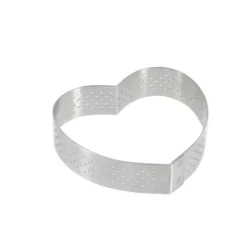 Cercle perforé forme coeur ø 8 cm de L'école Valrhona par De Buyer