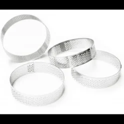 Cercles à Tarte Individuels Perforés Ronds 8 cm (x4) Scrapcooking