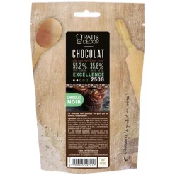 Chocolat de Couverture Noir Excellence 55% 250g Patisdécor