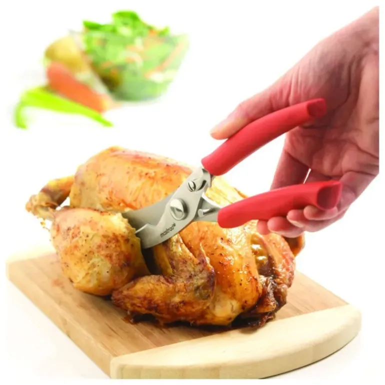 Ciseaux à Pizza et à Volaille en inox rouge Mastrad