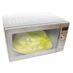 Cloche Micro-ondes Silicone Pliable Ø 25,5 cm x H 8,5 cm Ibili