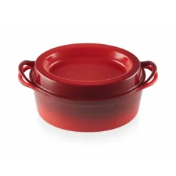 Cocotte Doufeu Ovale en Fonte 32 cm Cerise Le Creuset