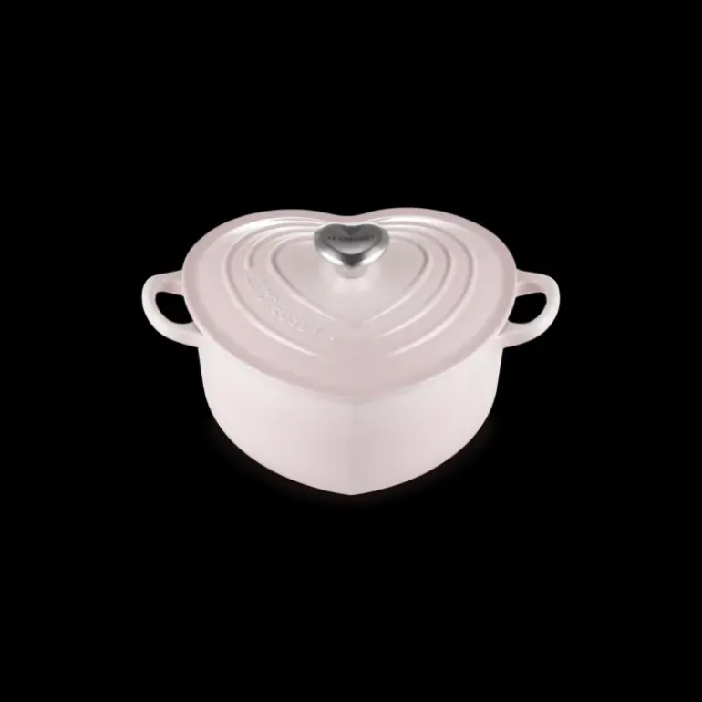 Cocotte en Fonte Cœur 20 cm Shell Pink Le Creuset