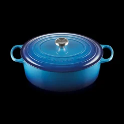 Cocotte en Fonte Ovale 33 cm Azur Le Creuset Signature