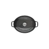 Cocotte en Fonte Ovale 29 cm Caviar Chasseur