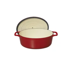 Cocotte en Fonte Ovale 27 cm Rouge Chasseur