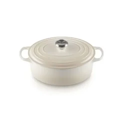 Cocotte en fonte Ovale 31 cm Meringue Signature Le Creuset