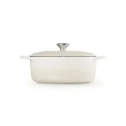Cocotte en fonte Ovale 31 cm Meringue Signature Le Creuset