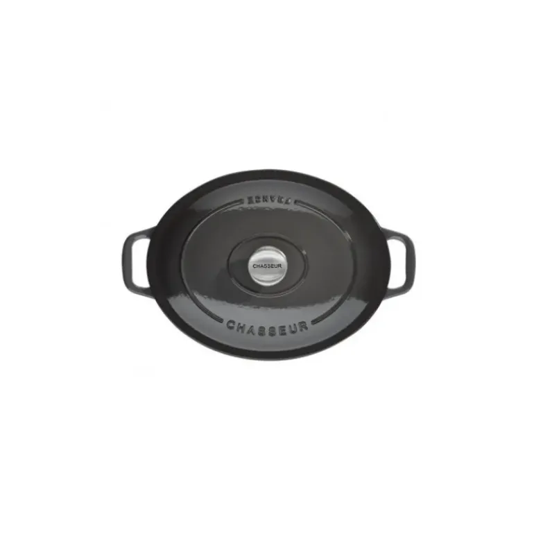 Cocotte en Fonte Ovale 25 cm Caviar Chasseur