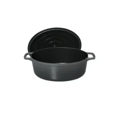Cocotte en Fonte Ovale 25 cm Caviar Chasseur