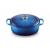 Cocotte en fonte Ovale 31 cm Azur Le Creuset Signature