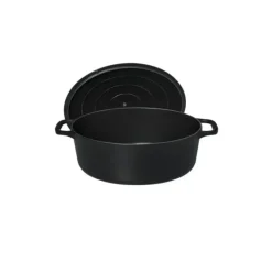 Cocotte en Fonte Ovale 25 cm Noir Mat Chasseur