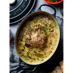 Cocotte en fonte Ovale 40 cm Noir mat Le Creuset Signature