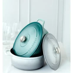 Cocotte en Fonte Ovale 33 cm Quartz Chasseur