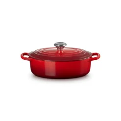 Cocotte en Fonte Ovale Basse 27 cm Cerise Le Creuset Signature