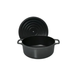 Cocotte en Fonte Ronde 20 cm Caviar Chasseur