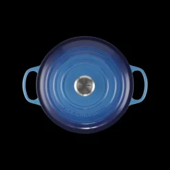 Cocotte en Fonte Ronde 26 cm Azur Le Creuset Signature