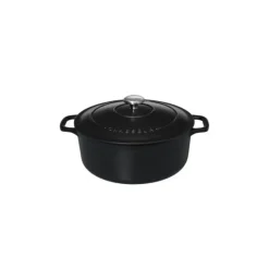 Cocotte en Fonte Ronde 20 cm Noir Mat Chasseur