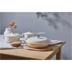 Cocotte en fonte Ronde 22 cm Meringue Signature Le Creuset