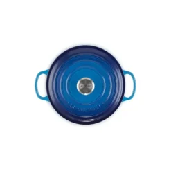 Cocotte en Fonte Ronde 20 cm Azur Le Creuset Signature