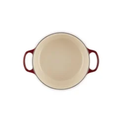Cocotte en Fonte Ronde 24 cm Garnet Bouton Doré Le Creuset Signature