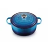 Cocotte en fonte Ronde 24 cm Azur Le Creuset Signature