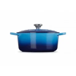 Cocotte en fonte Ronde 24 cm Azur Le Creuset Signature