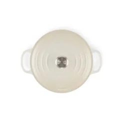 Cocotte en fonte Ronde 24 cm Meringue Signature Le Creuset