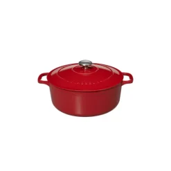 Cocotte en Fonte Ronde 28 cm Rouge Chasseur
