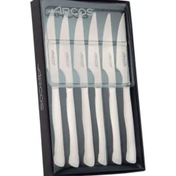 Coffret 6 Couteaux à Steak 11 cm Lame Lisse Acier Inoxydable Arcos