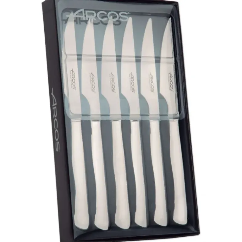 Coffret 6 Couteaux à Steak 11 cm Lame Lisse Acier Inoxydable Arcos