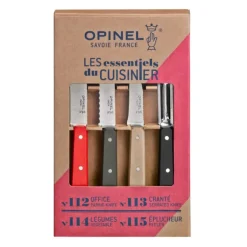 Coffret 3 Couteaux de Cuisine et un Eplucheur Loft Les Essentiels Opinel