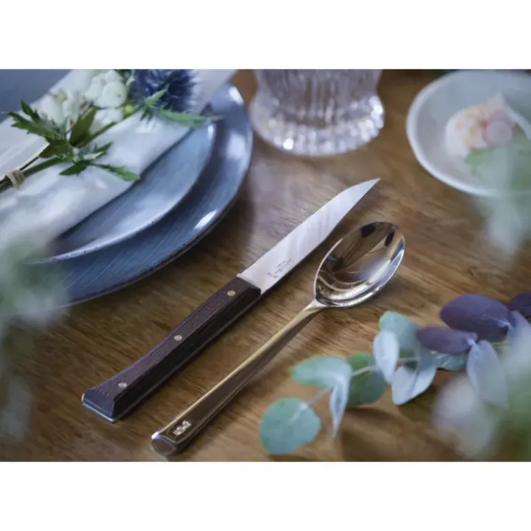 Coffret 4 Couteaux de Table Frêne Sombre Facette Opinel