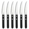 Coffret 6 Couteaux Steak Pizza Noir 21,5 cm Amefa