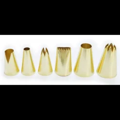 Coffret 6 Douilles Pâtissières Inox Dorées Scrapcooking