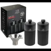 Coffret 2 Moulins Manuels Sel & Poivre Noir Mat 12 cm + Entonnoir Peugeot