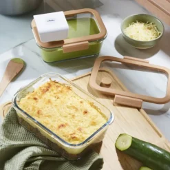 Coffret de 2 Boîtes de Conservation en Verre et Pompe de Mise Sous-Vide Pebbly