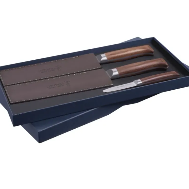 Coffret Trio de Couteaux de Cuisine Les Forgés 1890 Opinel