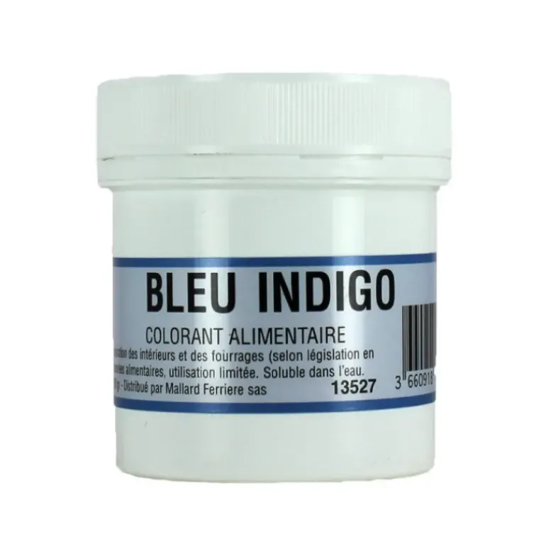 Colorant alimentaire Bleu Indigo E132 Poudre Hydrosoluble 20g