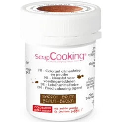 Colorant Alimentaire en Poudre Marron 5g Scrapcooking