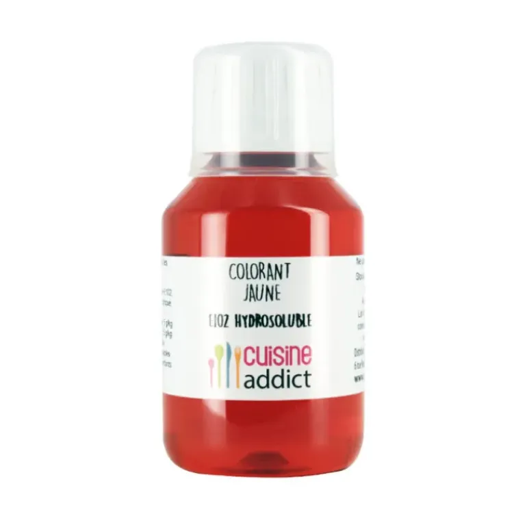 Colorant alimentaire Jaune Citron E102 Liquide 115ml Cuisineaddict