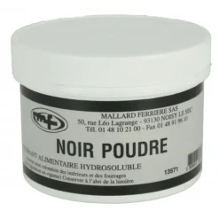 Colorant alimentaire Noir Charbon E153 Poudre Hydrosoluble 50g