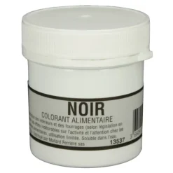 Colorant alimentaire Noir Charbon E153 Poudre Hydrosoluble 15g
