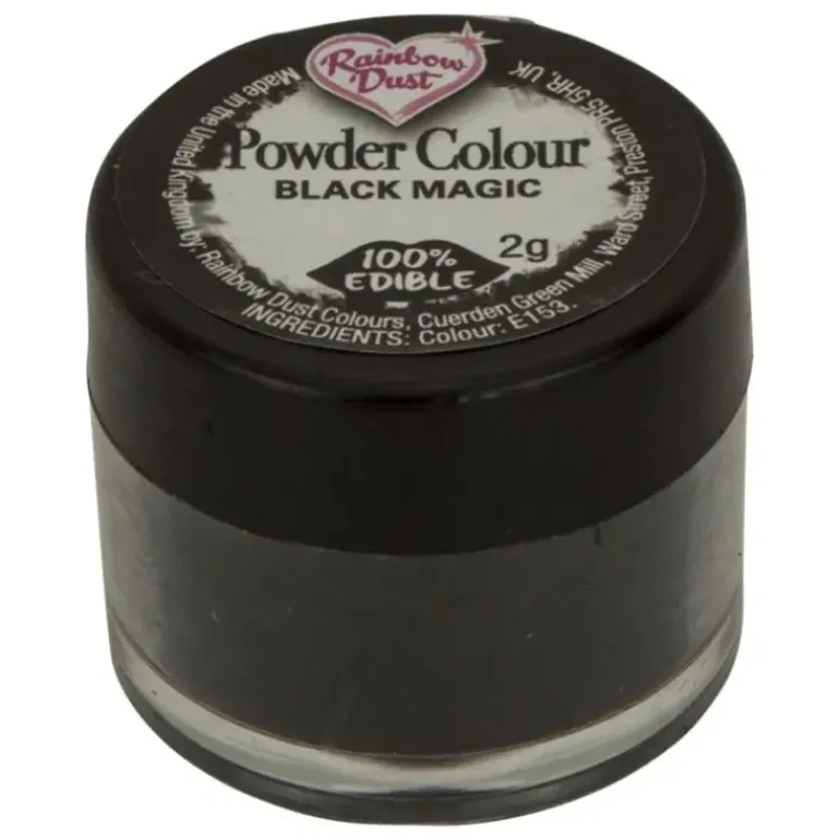 Colorant Alimentaire Noir en Poudre Black Magic 2 g Rainbow Dust