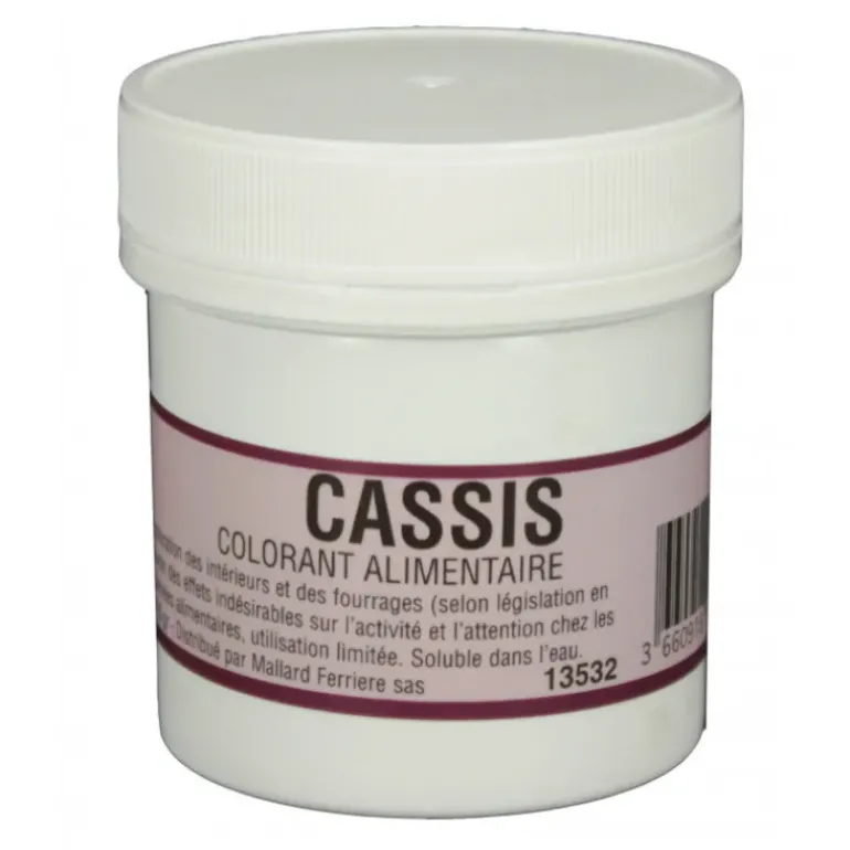 Colorant alimentaire Rouge Cassis E129/E133 Poudre Hydrosoluble 20g