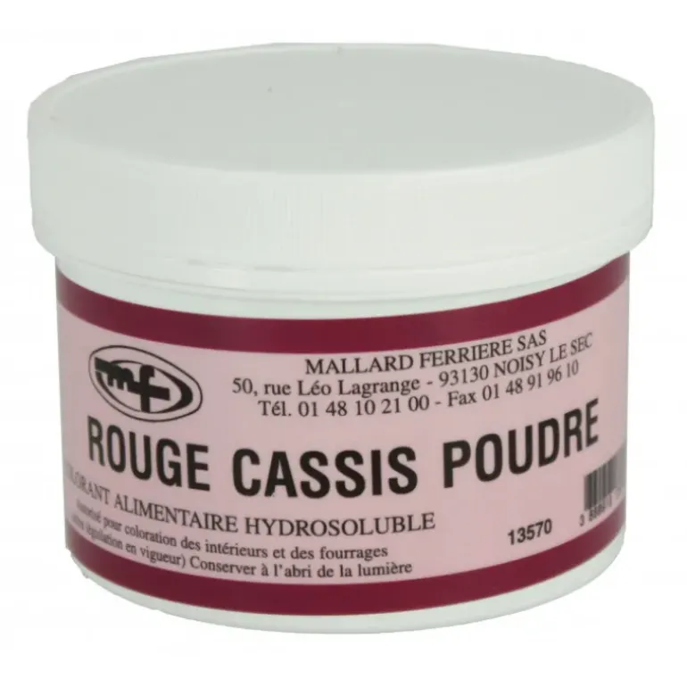 Colorant alimentaire Rouge Cassis E129/E133 Poudre Hydrosoluble 100g